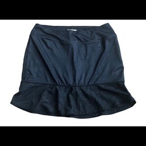 Chase 54 HOT Black Speckled Tennis Pickleball Skort Ruffle Sheer Hem Sz.M Summer